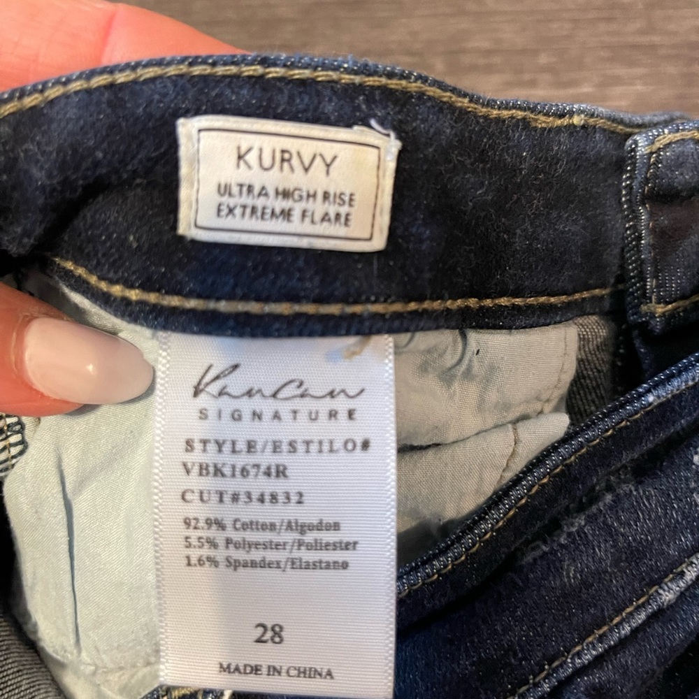 Kancan Signature  Ultra High Rise  Extreme Super Flare Jeans size 28 - Picture 2 of 3